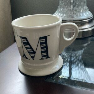 Anthro! Excellent Condition Black and White Anthropologie ’M’ monogram cup